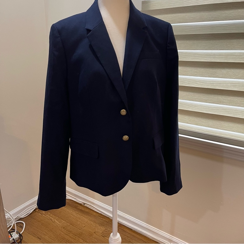 J. Crew Navy Blazer NEVER BEEN WORN gold hardware